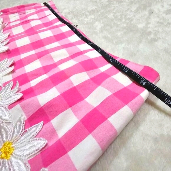Lilly Pulitzer Daisy Skirt – Pink Gingham, Embroidered, Y2K Cottagecore – Sz 4 E - Picture 7 of 10